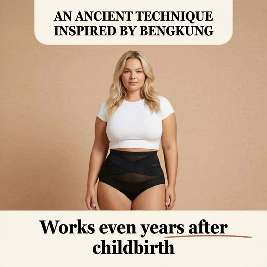 High-waisted shaping panty specifically for postpartum use