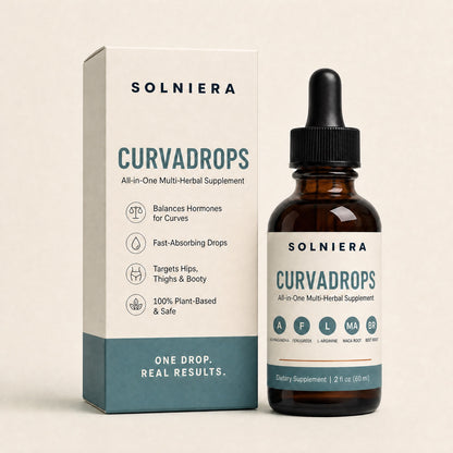 CurvaDrops by Solniera bottle and box
