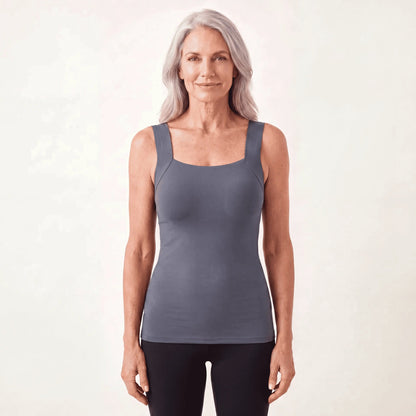Sculpt Tank with built-in bra in Gray